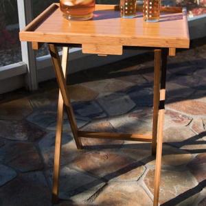 China hot sale single folding bamboo tray table factory