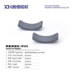 China Wet Molding Process Sintered Ferrite Magnet for Motorcycle Motor W152 factory