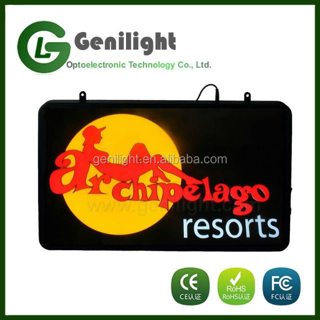 Unisex GLT-LSN5633-046 Male Female Restroom Toilet Washroom LED Sign with 5mm Brightness LED