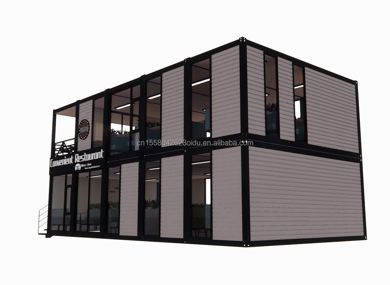 Foldable Portable Detachable 20ft 40ft Modular Living Container House With Aluminum Alloy Windows For Construction Site