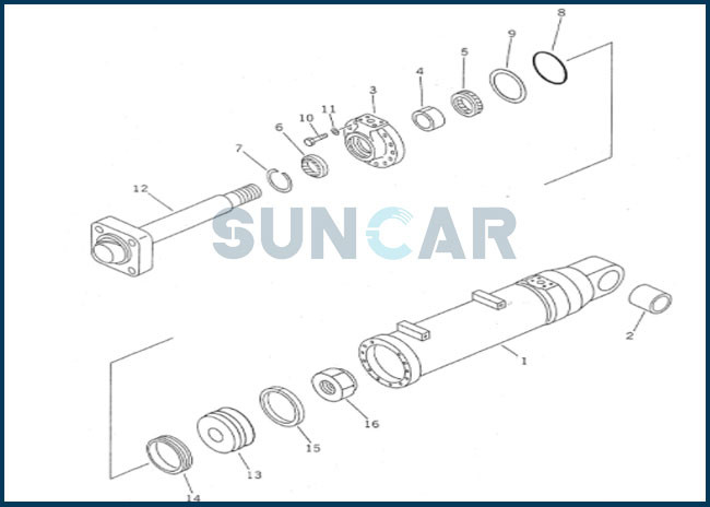 707-01-02040 7070102040 Tilt And Pitch Cylinder Seal Kit For KOMATSU WD600-1