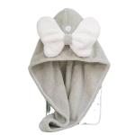Superfine Fiber Cute Bow Dry Hair Cap for All Ages Fast Absorbent Ladies Hair