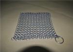 6*8 Stainless Steel Chainmail Scrubber / Cast Iron Chain Cleaner Non - Toxic