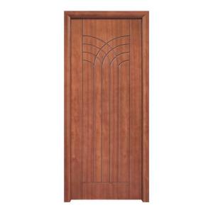 China Fancy Design Interior Prehung Wood Doors PU Painting 45mm Thick factory