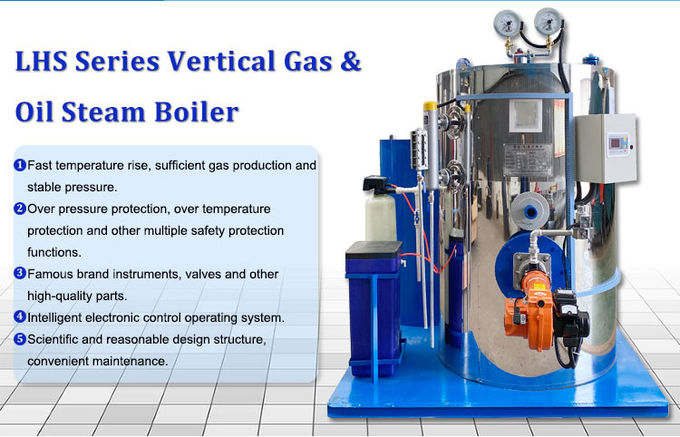 0.3ton 30hp 300kg/H Low Pressure Vertical Oil Diesel Fired Small Steam Generator For Tofu Machine/Cooking