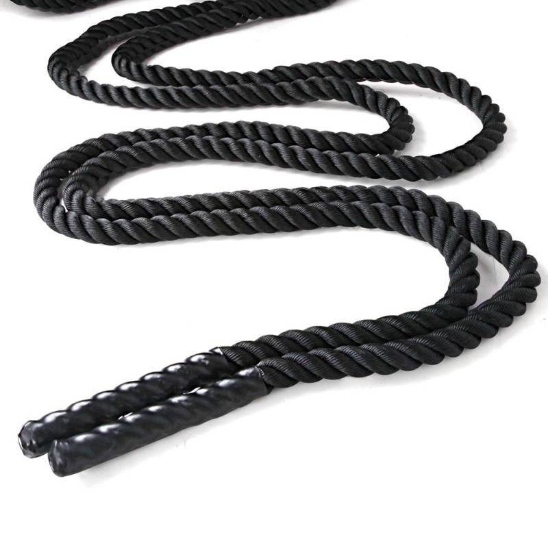 Black / Yellow / Red Elastic Battle Power Rope 50mm PET Rope