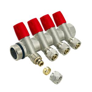 China Long-Lasting Brass Valve Brass Pex Manifold In Customized Color For Plumbing factory