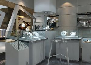 China Brand Jewelry Counter Metal Display Stands , Metal Display Rack For Watches Retail Store factory