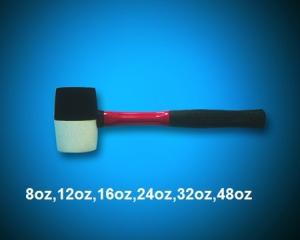 China black white rubber mallet with fiberglass handle factory