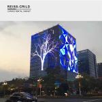 Flexible IP43 P3.91 Glass Wall LED Display 500x1000mm