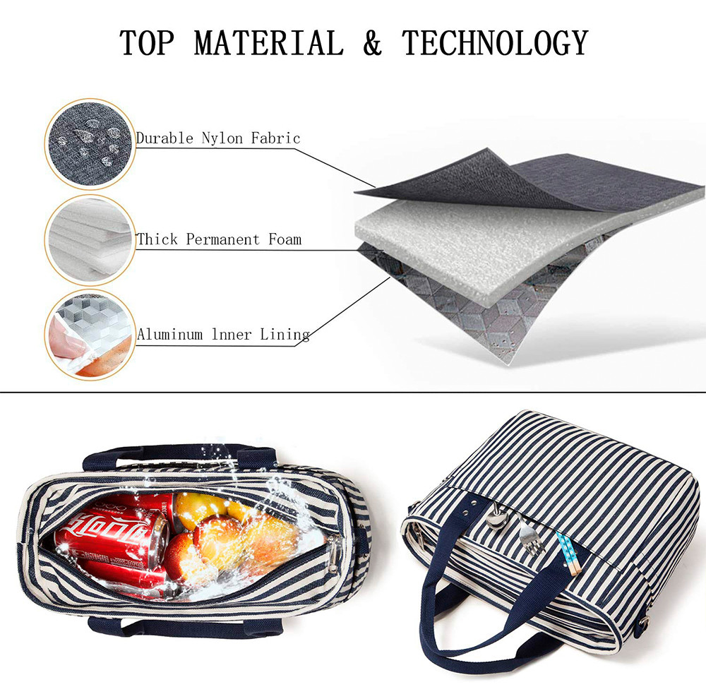 Extra Large Women Insulated Lunch Cooler Bags With Removable Shoulder Strap