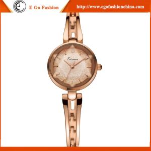 China KM22 Luxury Rose Gold Ladies Women Girl Diamond Stainless Steel Quartz Wristwatch Gift Box factory