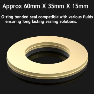 China Approx 60mm X 35mm X 15mm O-ring bonded seal compatible with various fluids ensuring long lasting sealing solutions on sale