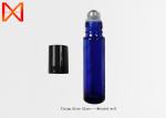 Blue Essential Oil Glass Bottle Reduce Fingerprint Residue Sealing With Steel