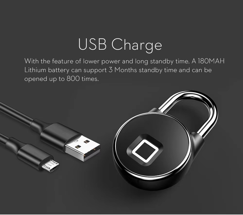 Qleung S502 Fingerprint Waterproof IP65 Tuya BLE APP Padlock Digital Fingerprint Smart Door Lock