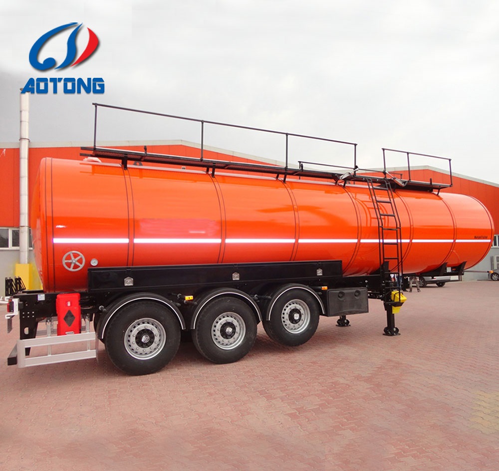 24V 7 ways electric system fuel tanker trailer for 20-60 cubic meter heating system