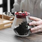 Borosilicate Stripe Glass Storage Jars Kitchen Storage Glass Tea Canister