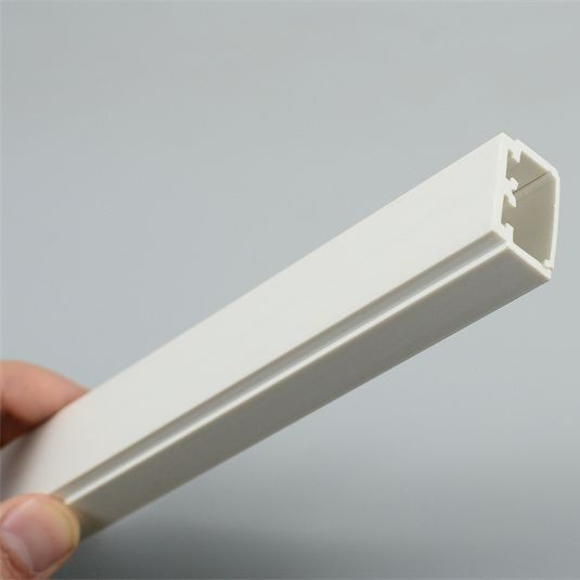 China 16 X 16 PVC Trunking Cable Channel Sticker Adhesive PC PE Co Extrusion Plastic Profile Customized factory