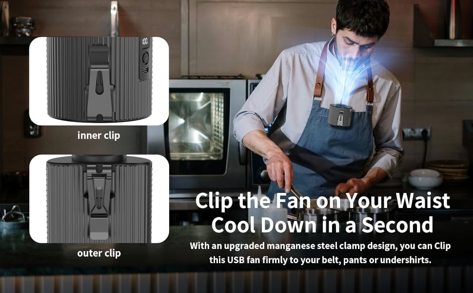 Socool Fan 4000mAh Hanging Neck Fan Portable USB Emergency Power Supply Fan multifunction Freestanding fan