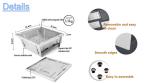 Foldable Grill Outdoor BBQ Equipment Smooth Edge Easily Cleaned