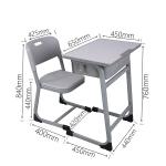 Study Table And Chair Set 760*650*450mm Steel School Furniture