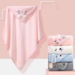 House Cartoon Design Velvet Hooded Baby Kids Bath Towel with Good Absorption 80