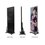 Universal Wheel Acrylic Cover P3 Ultra Thin Digital Advertising Led Poster