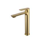 Brass Vessel Single Hole Single Handle Basin Mixer Tap in Chrome Matte Black