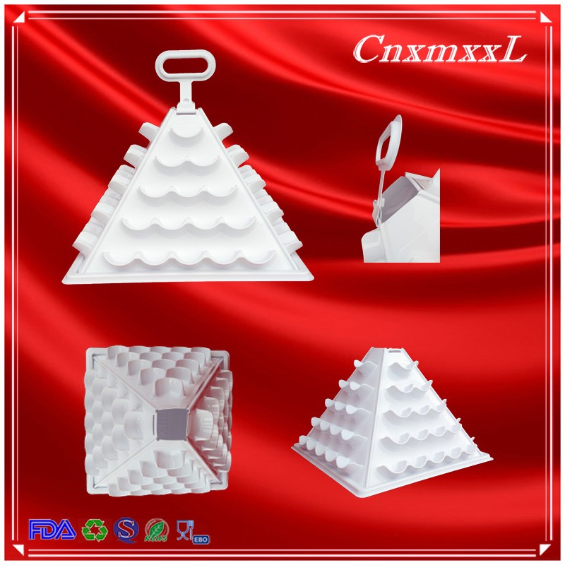 60 pcs macarons plastic box PET and cake base mini macaron tower