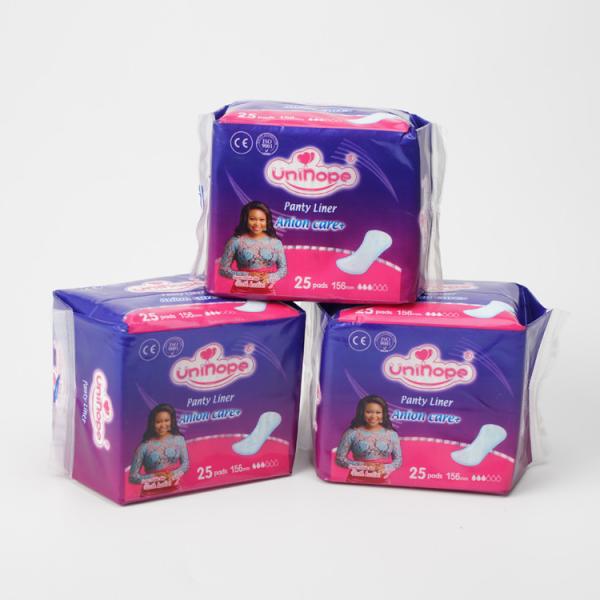 155mm Panty Liner Disposable Soft Printing Anion Sanitary Pad For Women
