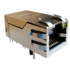 0826-1G1T-32-F Rj45 Modular Jack Gigabit Circuit W/Led's Shielded LPJK4036AWNL