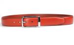 Men 'S Genuine Leather Dress Belt With Bevel Edge Stitching 1.3” Wide
