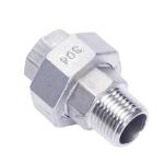 Silver 201 304 316 Union Flat Female to Male NPT BSPP BSPT Stainless Steel