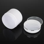 PET Cream Packaging Jar Silver Line Round Shape , 2 Oz Cosmetic Containers