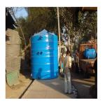 FRP GRP Fiberglass Horizontal Water Storage Tanks For Water Treatment Industry