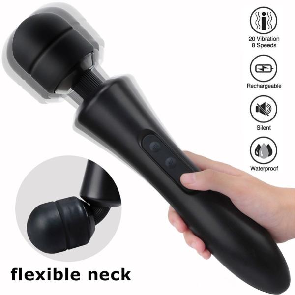 Black Muscle Fascia Massager / Sports Recovery Massagers With Powerful Quiet