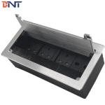 aluminum allouy material hidden design desk flip up power socket