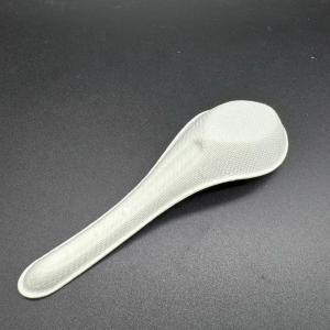 China White Biodegradable Disposable Paper Spoons For Soup And Oil Resistant factory