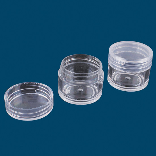 PP Material Plastic Cream Jars Durable Tranparent Body Colorful Lids With Liner