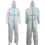 CE En14126 Microporous Film Hooded Coverall For Clean Room 175 X 140cm