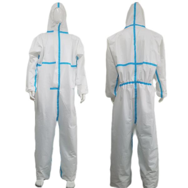 Stretch-Able Disposable Suits Waterproof Type4/5/6 Coverall Microporous Film