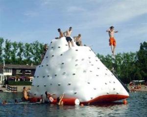 China Crazy Inflatable Water Toys Inflatable Iceberg / Icetower For Floating Water Park factory