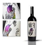 Hot Sale Self Adhesive Waterproof Label Black Paper Stickers Red Wine Bottles