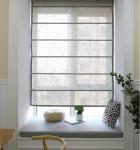Light grey Plain linen curtain Roman blinds sheer curtain customized for bedroom