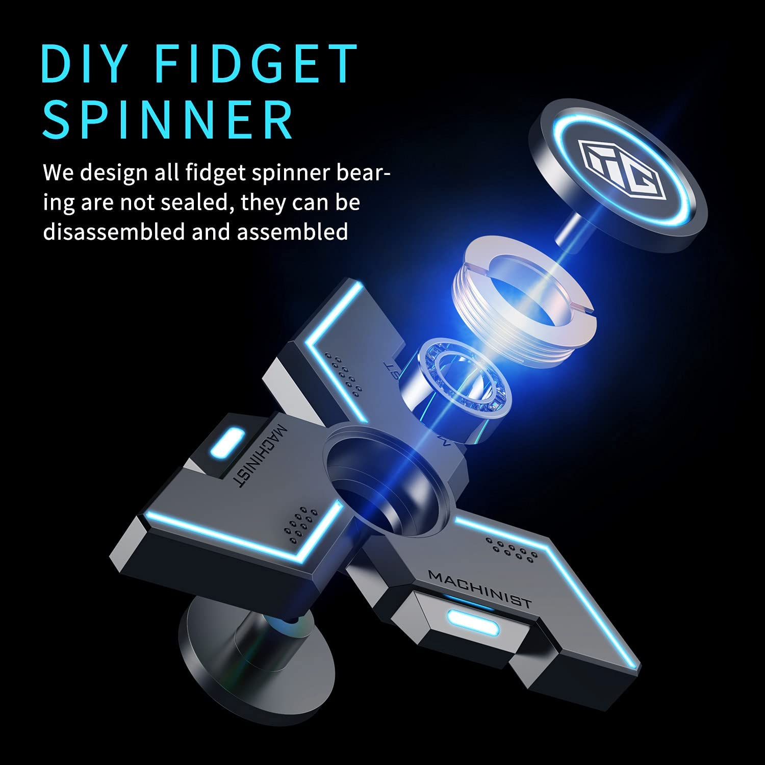 Relieve Anxiety and Boredom with Luminous Metal Fidget Spinner Age Range 5 to 7 years