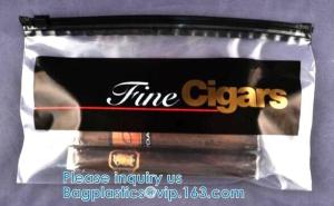 China Slider Tobacco Bags, Zipper Cigar Pouches, Fine Tobacco, Slider Top Closure Polyethylene Bags factory