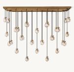 Kitchen Pearl Rectangle K9 Crystal Glass Chandelier 110V-220V