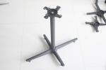 Cross Table base Cast Iron Top Plate Black Wrinkle Powder Coated 3'' Column