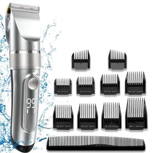China IPX6 Waterproof FCC Hair Trimmer Set For Men Skinsafe Five Speed Adjustment factory