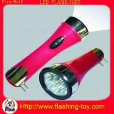 China Pink ABS Plastic rechargebale 7 LED Torch Flashlight HL-E1708 (Eco-friendly) factory